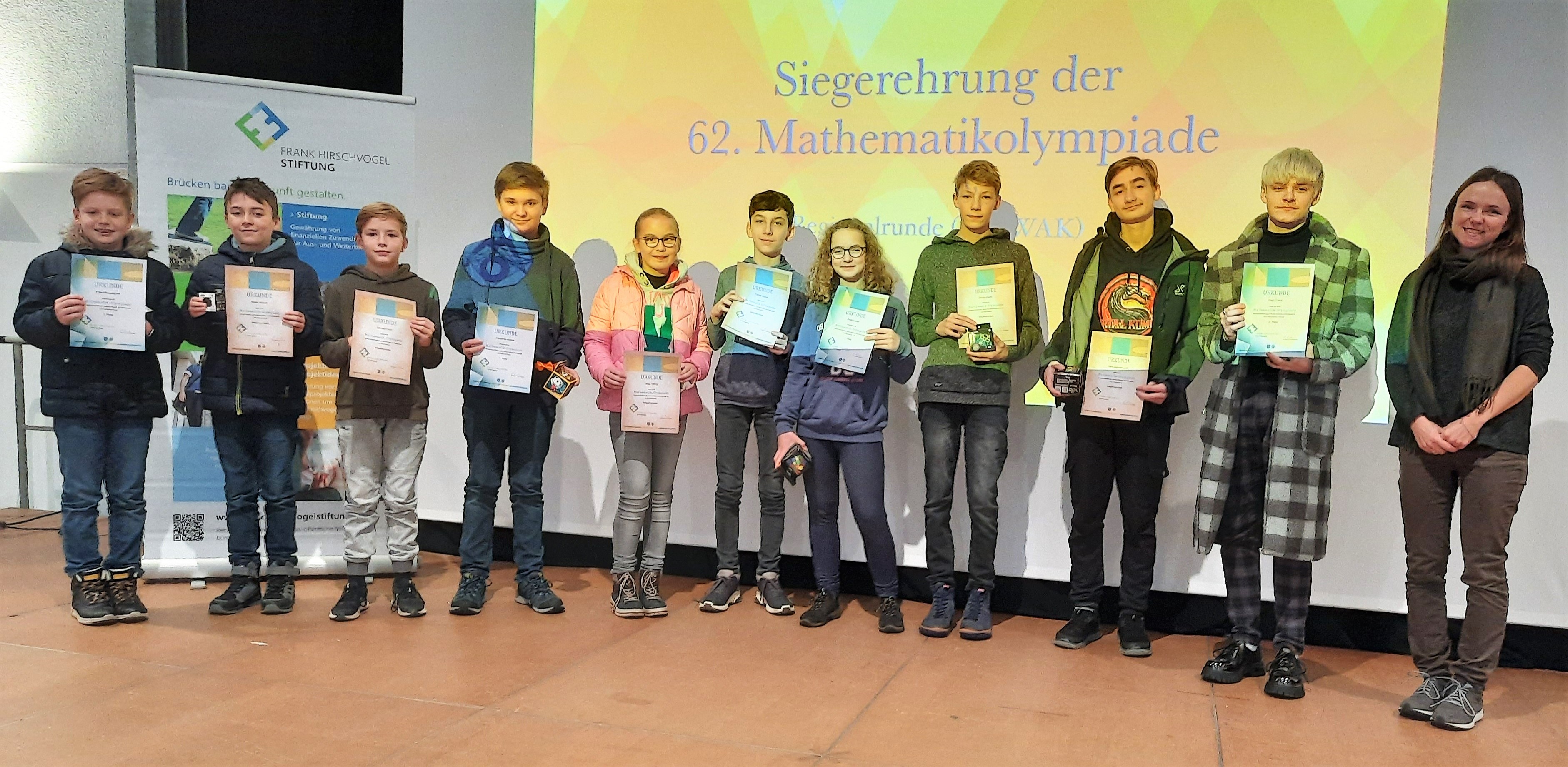 Teilnehmer Regionalrunde Westthüringen vom Dr.-Sulzberger-Gymnasium